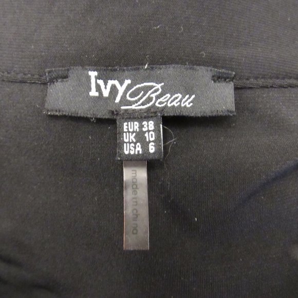 Ivy Beau Womens Dress Sz 6 Black Shift Long Sleeve - Picture 8 of 10